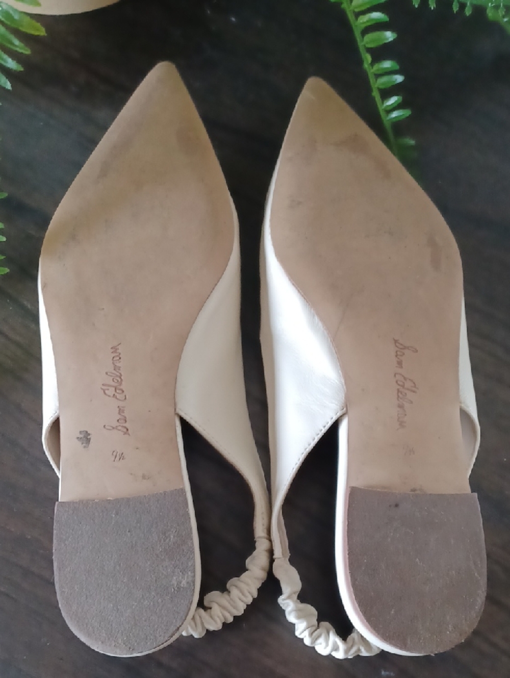 Sam Edelman Whitney Ivory Slingback Pointed Toe Flat ** Size 7.5 - Picture 10 of 12